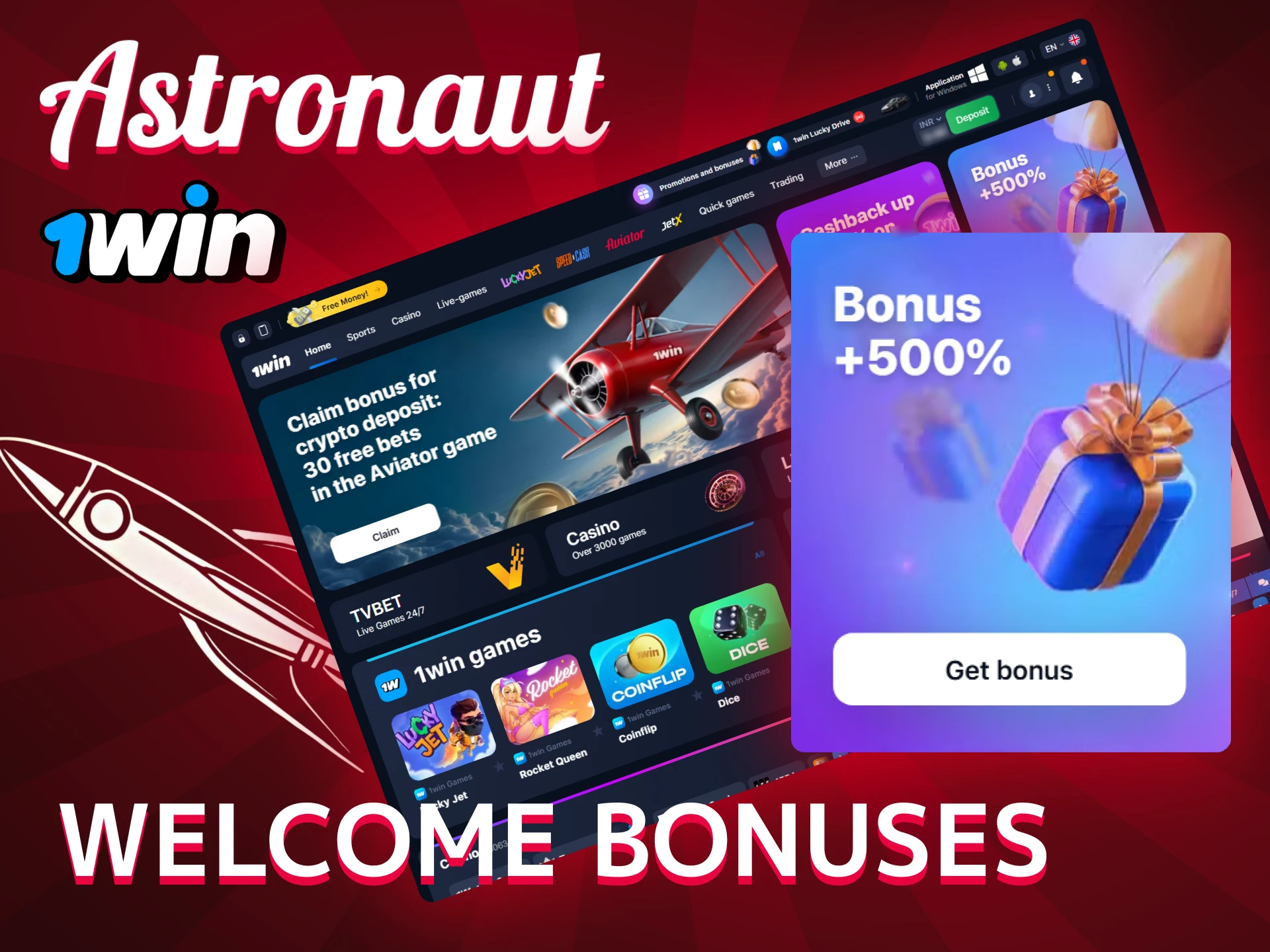 Exclusive Welcome Bonuses on 1win for Astronaut Players