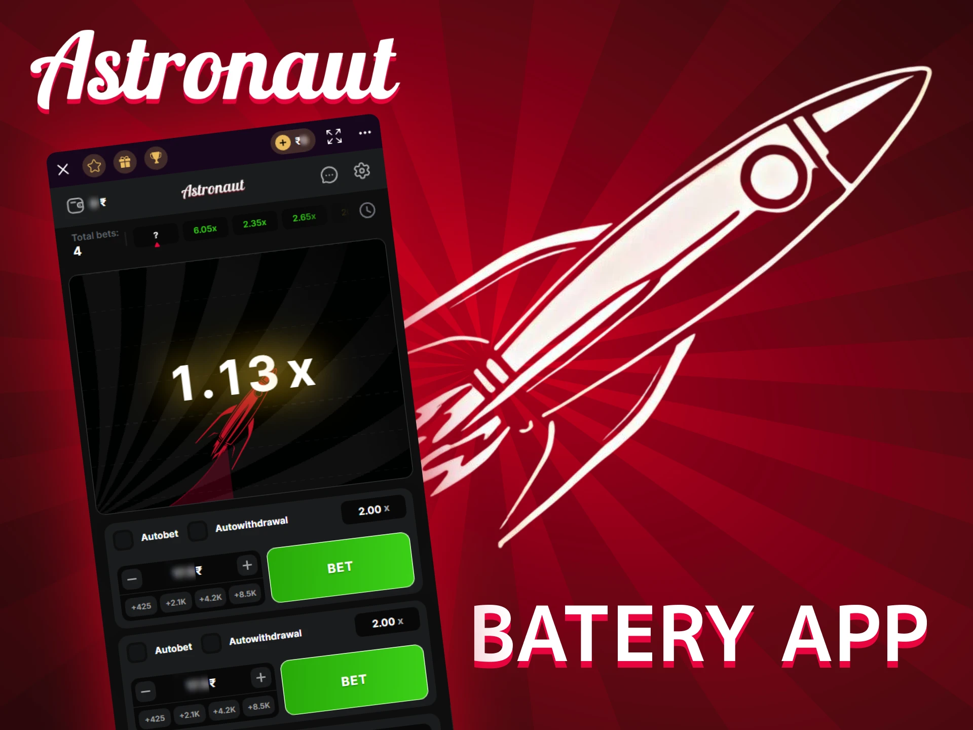 Astronaut on Batery App